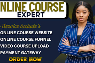 design online course website  landing page and online course sales funnel