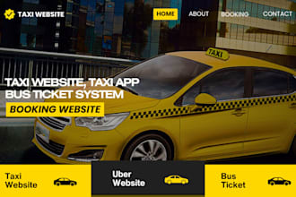 taxi booking website, taxi app, transport website or bus ticket booking website