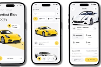 build car rental app, car buy sell portal app, car rental website, car wash app