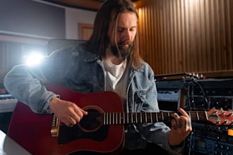 produce podcast intro and outro business jingle male lead singer for custom song