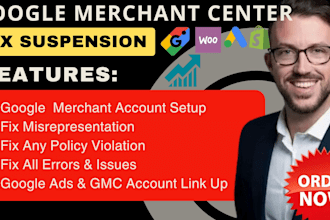 fix google merchant center suspension misrepresentation run gmc shopping ads