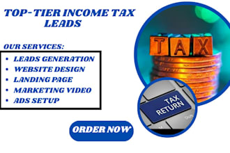 income tax leads tax website finance book keeping leads tax leads