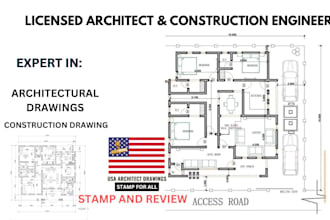 draw stamp architectural engineering drawings floor plans mep city permits