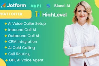 set up and integrate jotform, synthflow, retell ai, vapi ai, and bland ai
