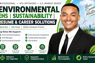 write an ats environmental, ehs and sustainability resume