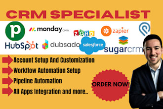 do pipedrive airtable monday crm salesforce hubspot dubsado zoho sugar zapier