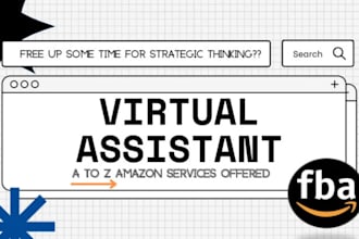 be professional amazon fba virtual assistant, administrative virtual assistant