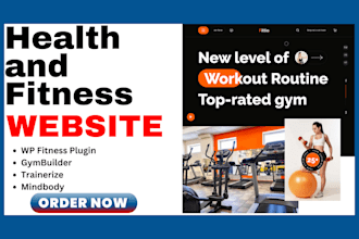 build fitness gym website fitnes yoga website health fitness appointment website