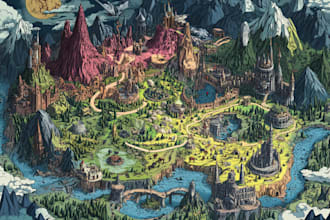 create a stunning vector map graphic