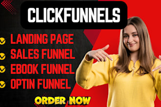 design high converting clickfunnels funnels and landing page go high level