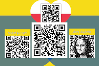 unique qr code design with logo qr code for business social media, app, website