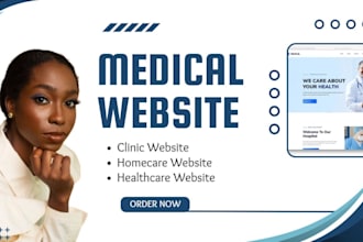 design medical logo website, healthcare website, clinic website, dental website