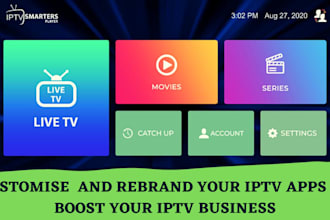 rebrand and customize iptv apps like smarters pro player and tivimate
