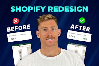 redesign your shopify website or dropshipping store for conversions