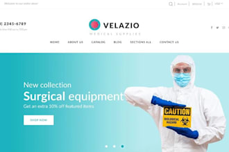 design medical supplies shopify store, medical equipment, medical clothes store