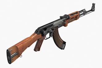 custom 3d game asset, weapon, accessories, gun, object,texture, ue5 rig for game