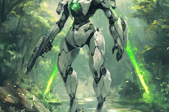 design mecha robot character sheet design