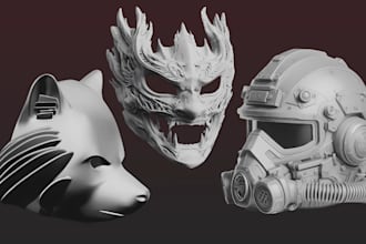 sculpt 3d cosplay costume 3d helmet 3d mask armor 3d model for 3d printing
