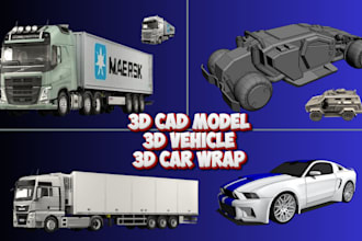 3d vehicle model, 3d car model, 3d truck in zbrush for 3d printing,cad design