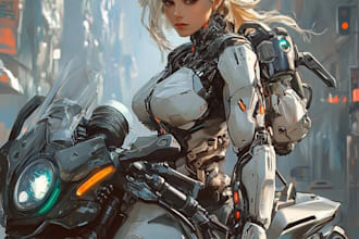 draw robots and armored characters