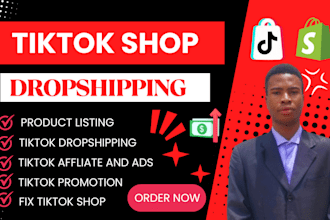 setup tik tok shop, tiktok dropshipping tiktok ads product listing and research