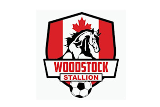 design wood stock soccer club logo