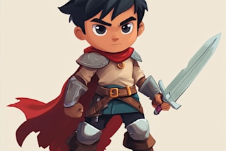 make 2d game character for game art