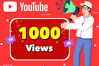 get real 1000 youtube views with organic growth and promotion