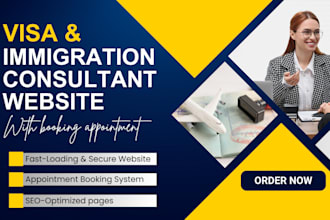 build an immigration website immigration landing page with booking appointment