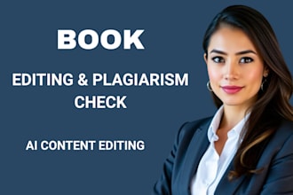 edit proofread format ai content editing and plagiarism check of your book