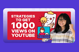 get real 1000 youtube views with organic growth and promotion