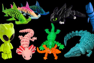 sculpt 3d doll toys 3d flexi model 3d articulated  model ready for 3d printing