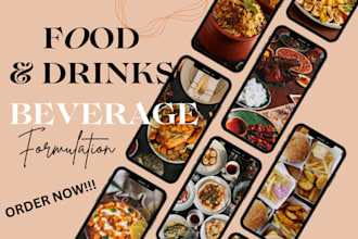 formulate food formulation, beverage nutritional supplement, drinks and pet food