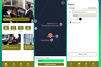 build taxi booking app and website, limousine rentals app, chauffeur management