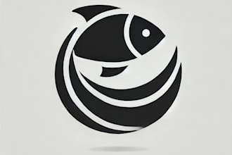 minimalist fish logo design for your brand