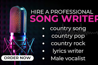 produce your country custom love song alt country nashville indie male vocalist