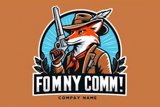 make different fox gun mascot logo for your company