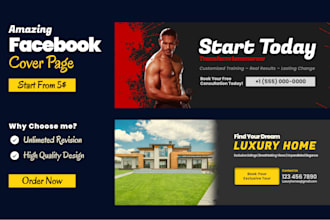 design professional facebook, youtube banner within 24 hours