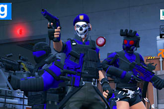create any custom  vrchat avatar 3d model for gmod, player model, gmod map
