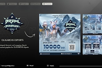 design professional esports tournament banner flyer poster or any gaming esports