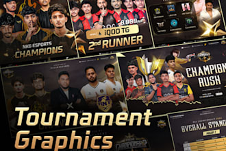 design esports tournament posters, banners and flyers