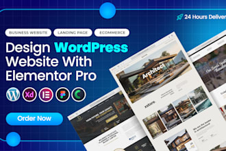 design or redesign wordpress website with elementor pro
