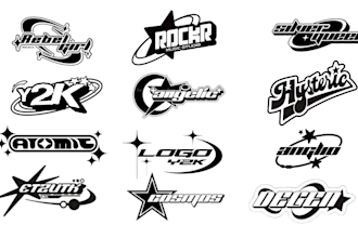 design y2k style streetwear logo
