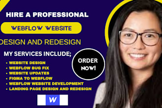 design, redesign, update or fix webflow website, convert your figma to webflow