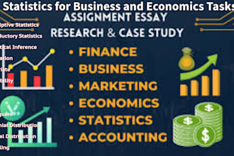 do expert statistics for business, finance, accounting and economics tasks