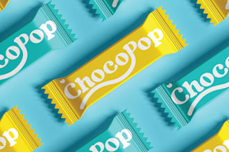 design packaging with modern playful logo
