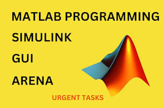 do matlab programming, create gui, and simulink models for engineering projects