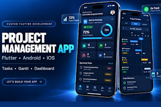 develop a flutter project management and task tracking app