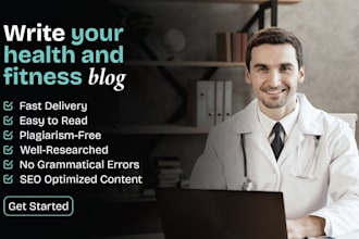write seo optimized health, fitness and beauty blog article