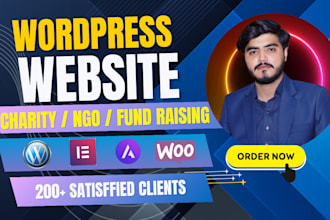 design nonprofit, charity, ngo, fundraising website with donation feature